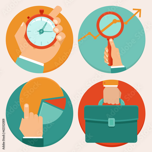 Vector business concepts in flat style