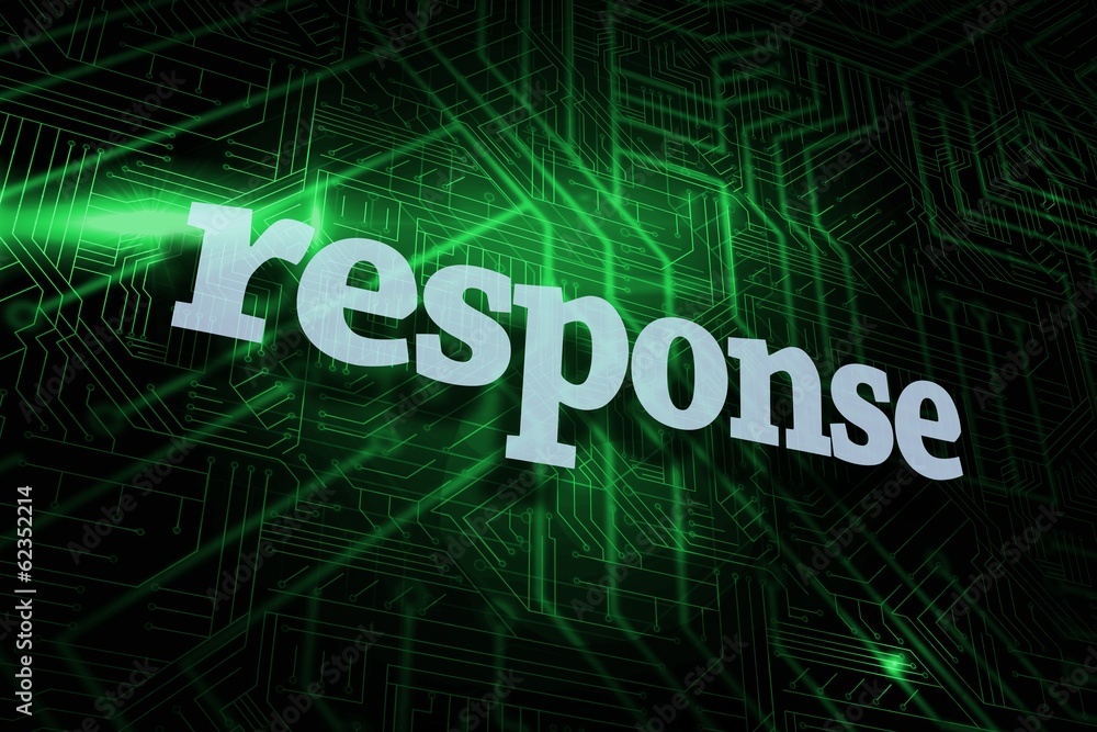 Response against green and black circuit board Response against green and black circuit board
