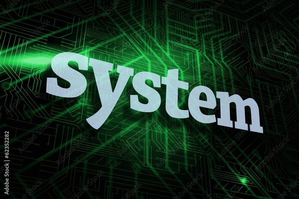 System against green and black circuit board System against green and black circuit board