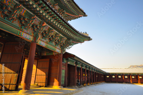 Gyeongbokgung palace roof in South Korea