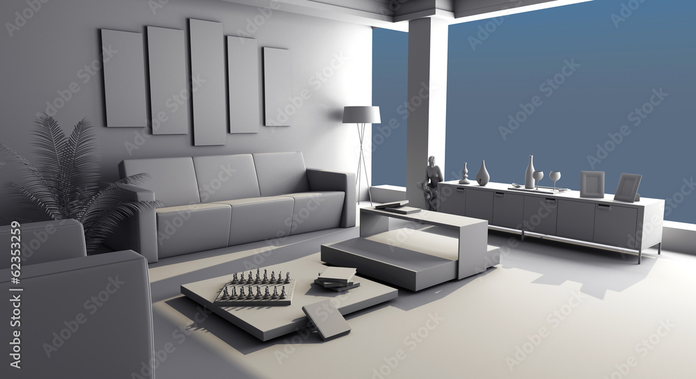Fototapeta premium interior 3d