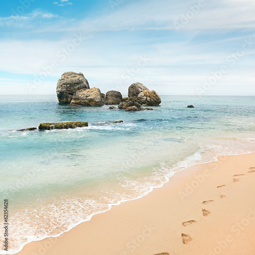 large rock in the ocean