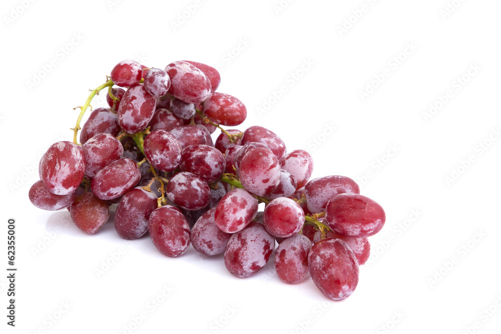 Bunch of red grapes isolated on white background Bunch of red grapes isolated on white background