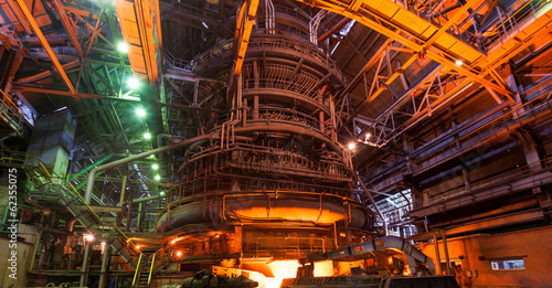 Cast Iron Smelting, Domain Production in Metallurgy. Fototapet