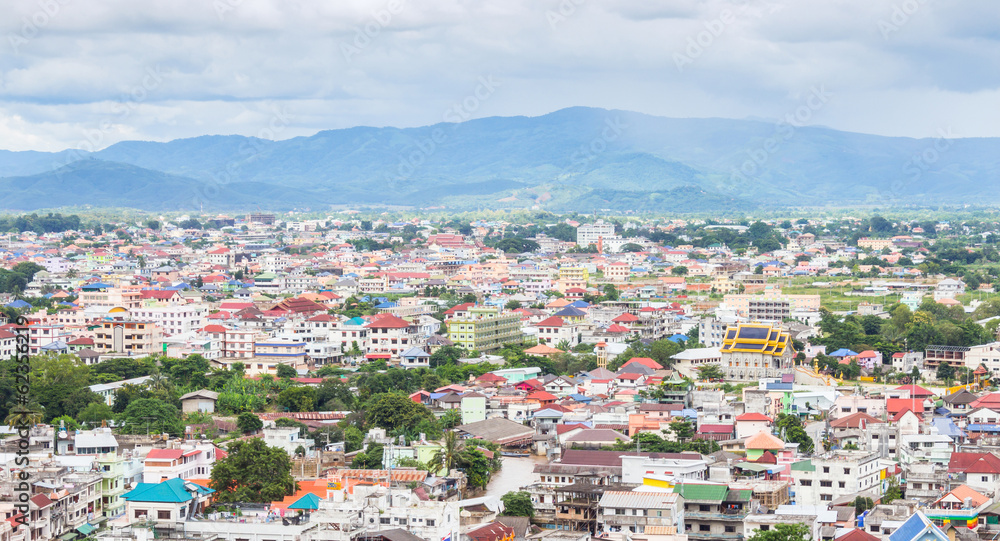 Looking from a high building to Burma