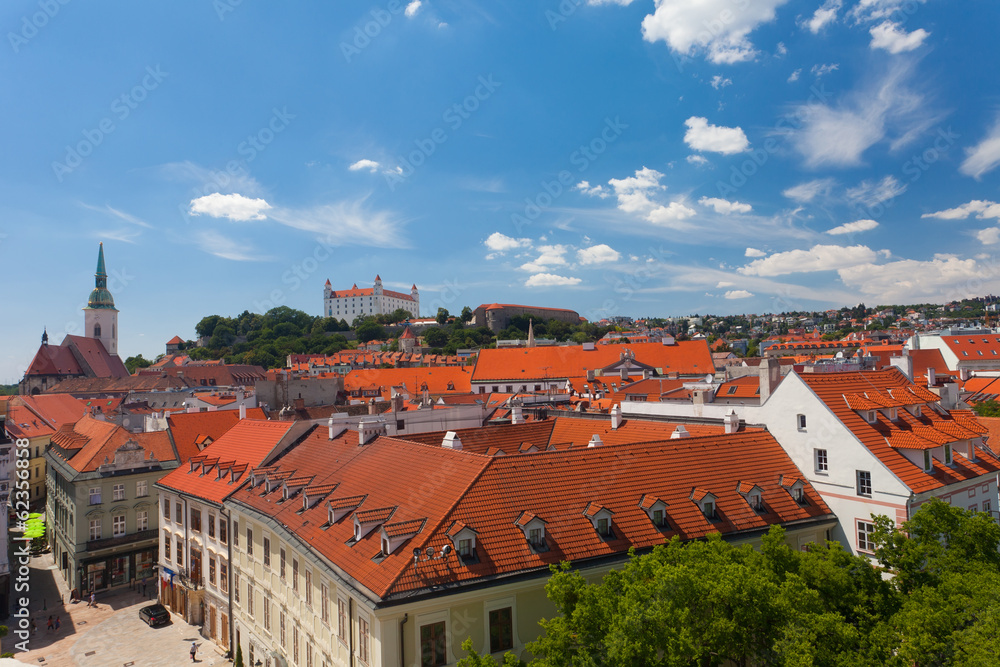 View of the historical center of Bratislava , Slovakia