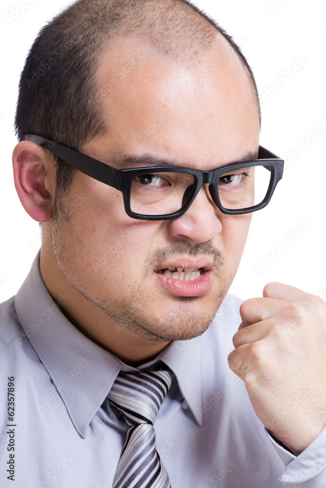 Asia businessman get angry Asia businessman get angry