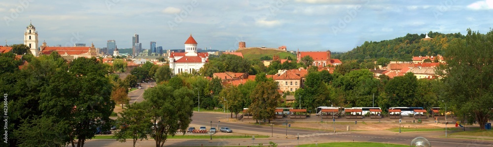 Panorama of old Vilnius city, Lithuania