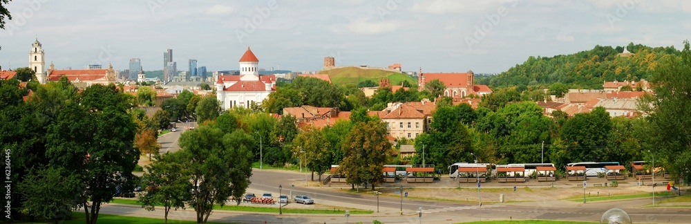Panorama of old Vilnius city, Lithuania