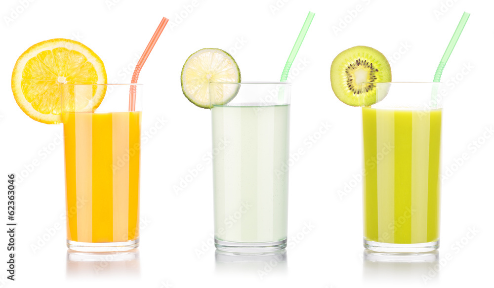 tasty summer fruits with juice in glass tasty summer fruits with juice in glass