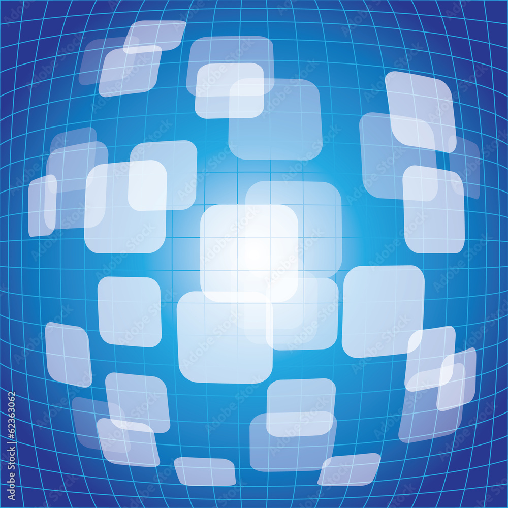 3D Warped Squares - Abstract Background 3D Warped Squares - Abstract Background