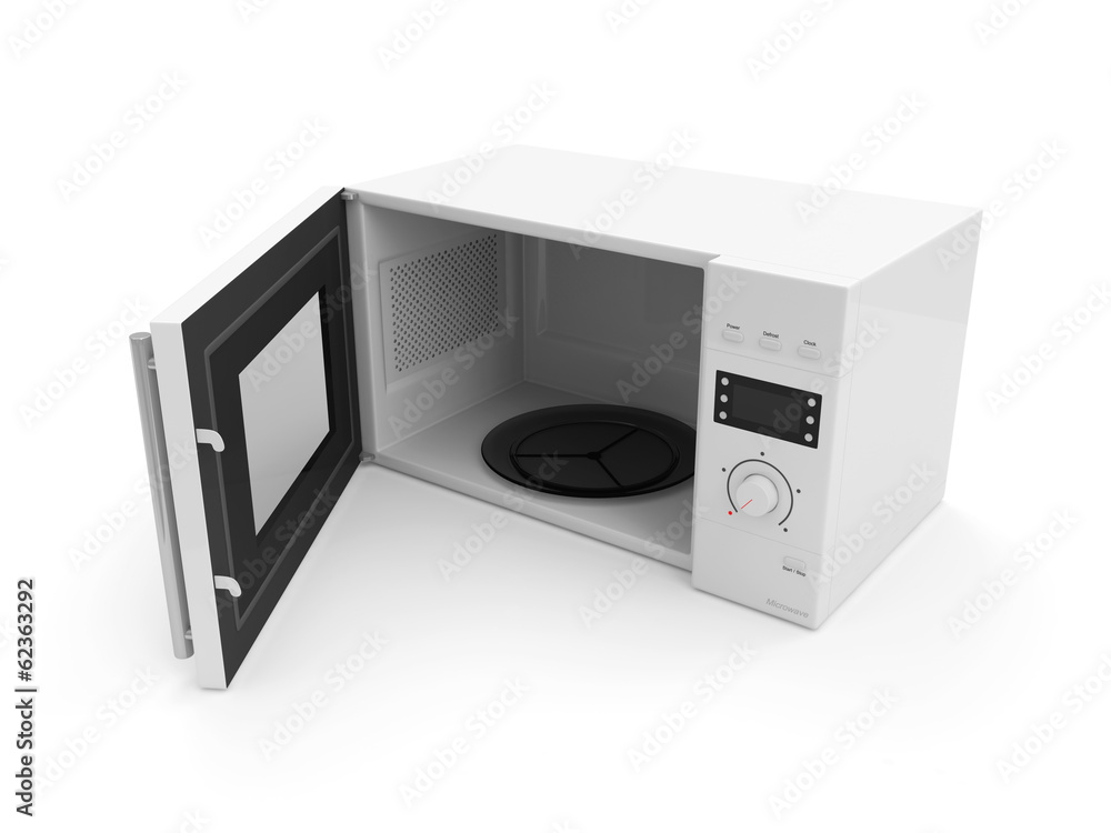 Obraz premium Microwave oven isolated on white background