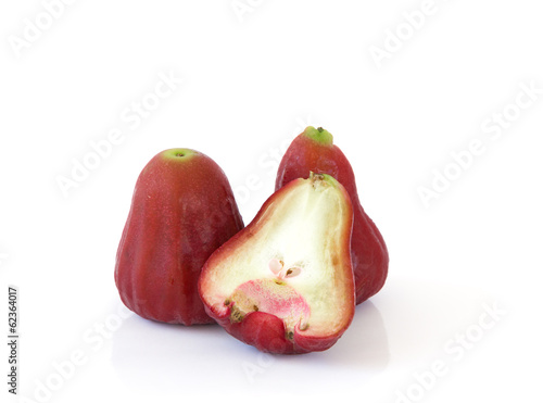 Rose apple isolated on white background photo