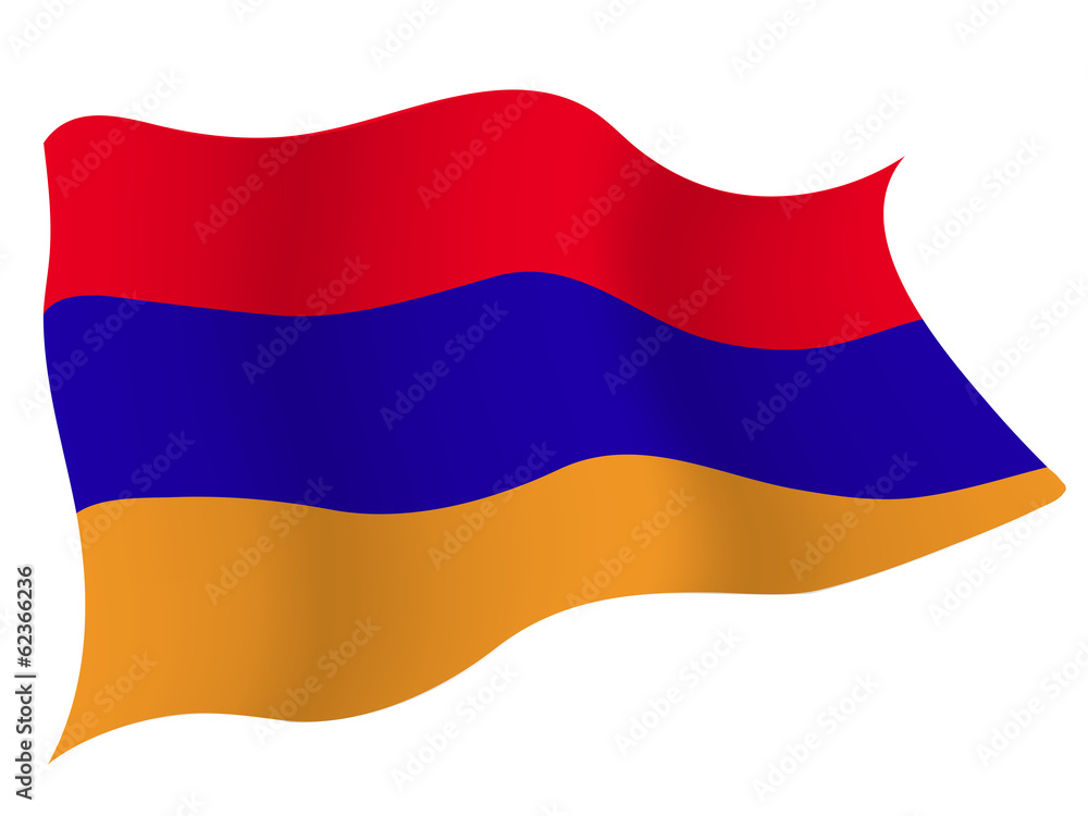 Naklejka premium アルメニア 国旗 国