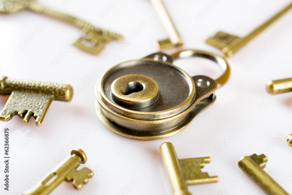 Copper keys and locks Copper keys and locks