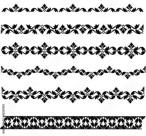 Set of  black borders