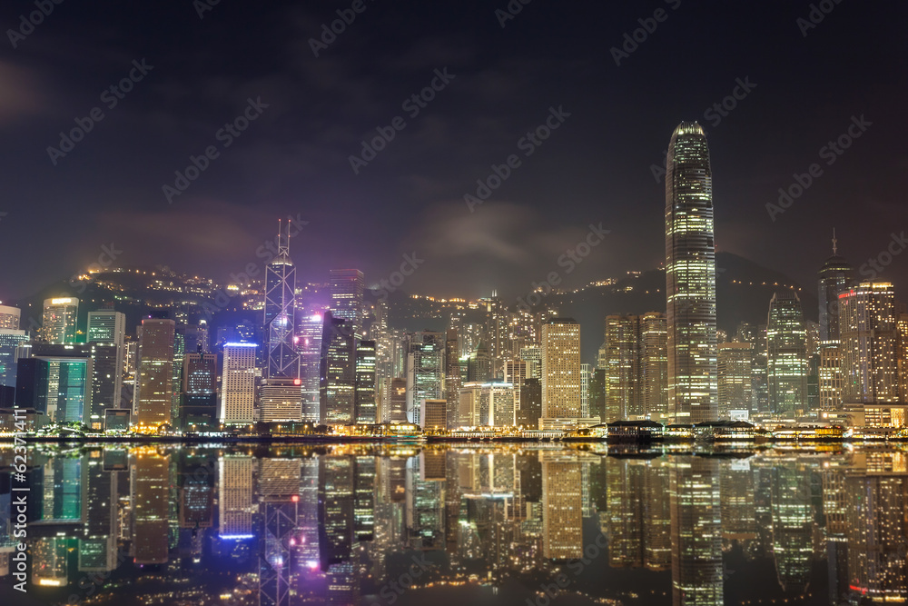 Hong Kong city skyline view from Kowloon