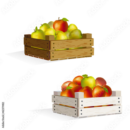 two boxes of apples