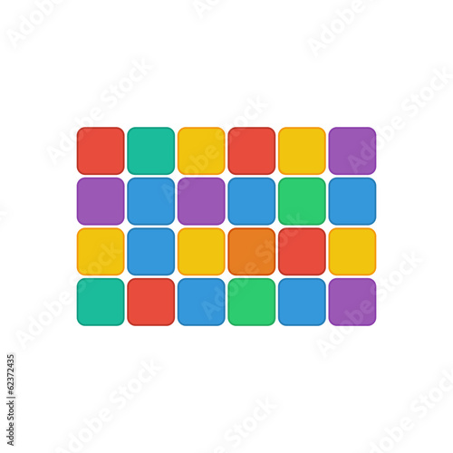 colorful rectangles isolated on white background.geometric shape