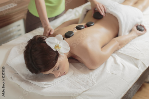 Hot stone massage therapy