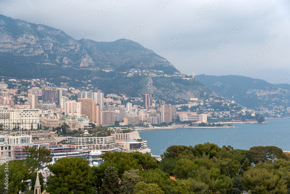 View of Ligurian Alps in Monaco