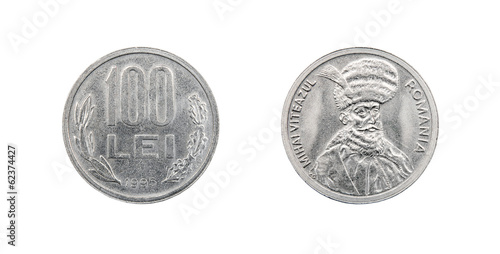 Coin 100 lei. Republic of Romania