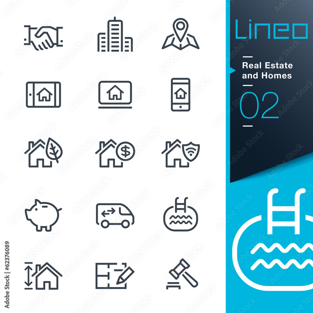 Lineo - Real Estate and Homes outline icons Lineo - Real Estate and Homes outline icons