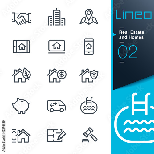 Lineo - Real Estate and Homes outline icons