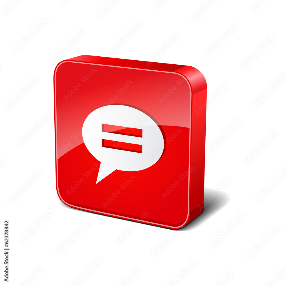 Message 3d Rounded Corner Red Vector Icon Button Message 3d Rounded Corner Red Vector Icon Button