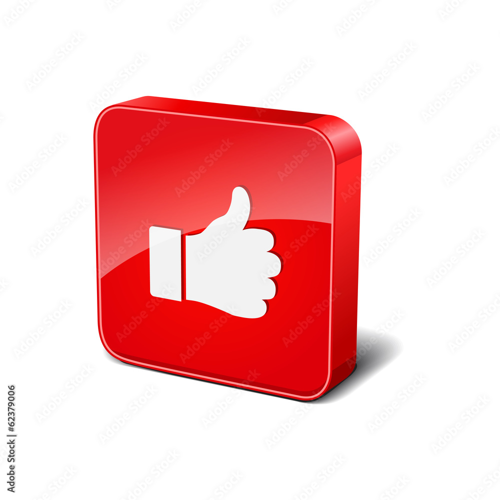 Thumbs Up 3d Rounded Corner Red Vector Icon Button Thumbs Up 3d Rounded Corner Red Vector Icon Button