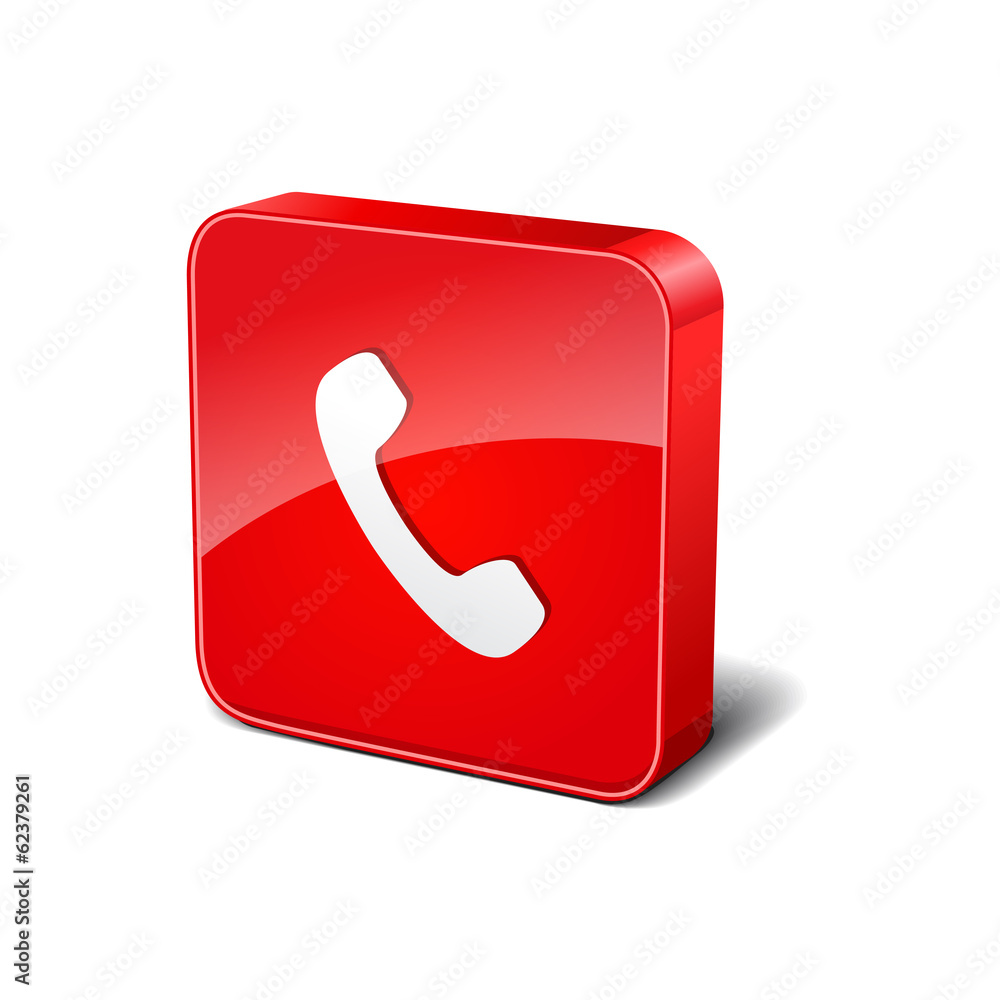 Call 3d Rounded Corner Red Vector Icon Button Call 3d Rounded Corner Red Vector Icon Button