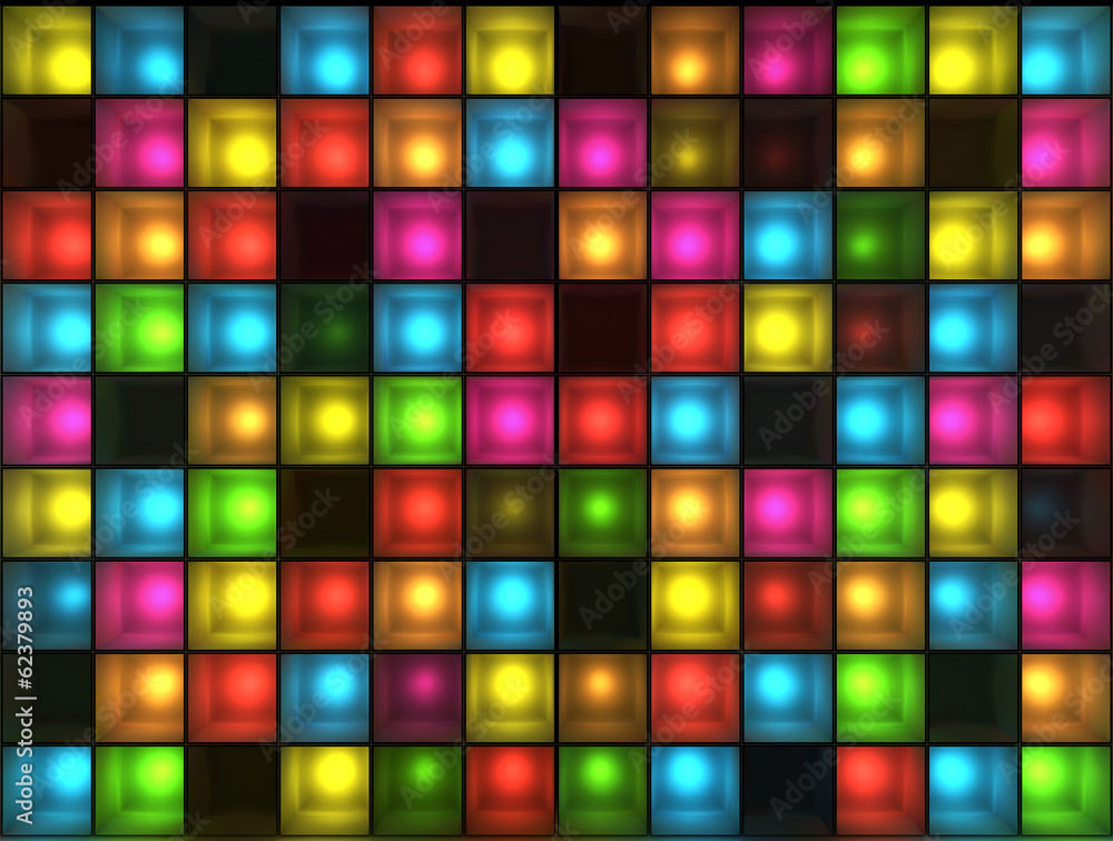 Wall of disco lights Wall of disco lights