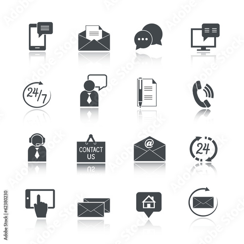 Contact Us Service Icons Set