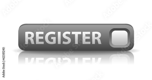 vector 3D gray web button register