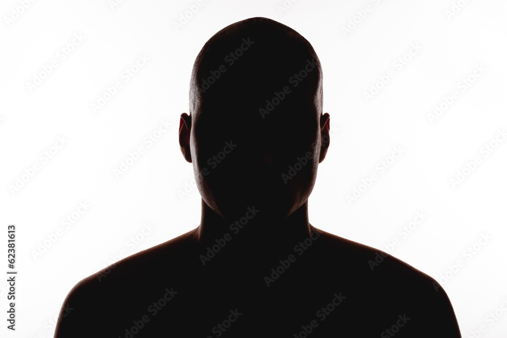 Fototapeta premium sylwetka mężczyzny na białym tle