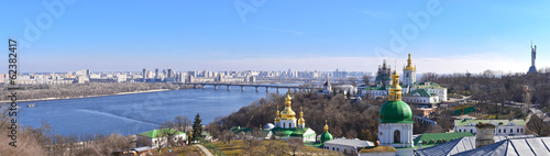 Obraz na plátně Panoramic view of Kyiv from Kyiv Pechersk Lavra