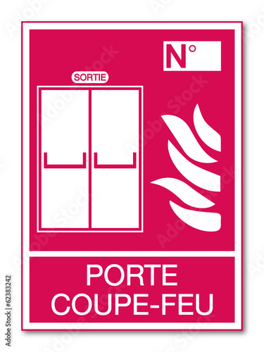 Panneau porte coupe-feu.