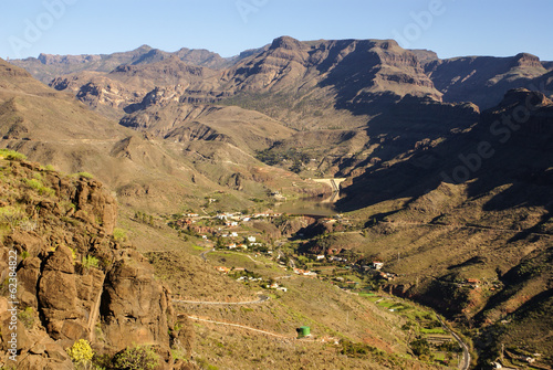 Beautiful mountain scape panorama in Gran Canaria, Spain