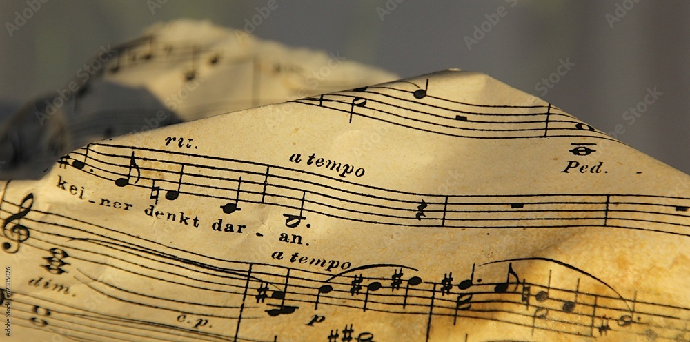 Fototapeta premium Noten Musik