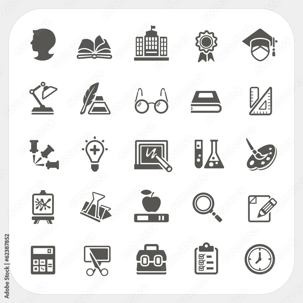 Education icons set Education icons set