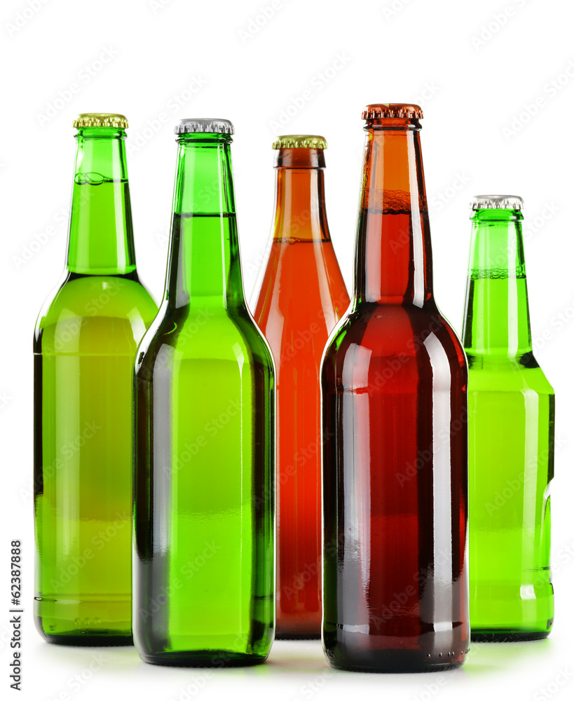 Bottles of beer isolated on white background Bottles of beer isolated on white background