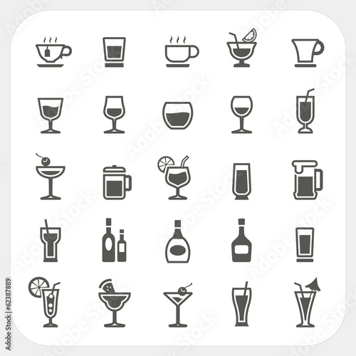 Drink and Beverage icons set