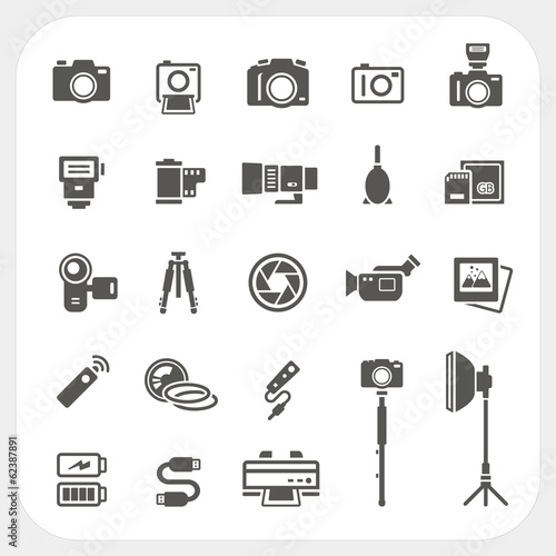 Camera icons and Camera Accessories icons set