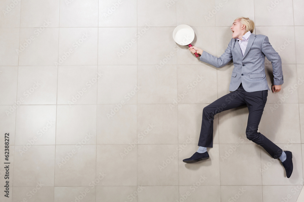Fototapeta premium Running businessman