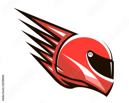 Racing helmet with speed spikes
