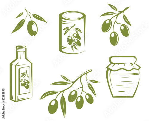 Healthy olives and olive oil
