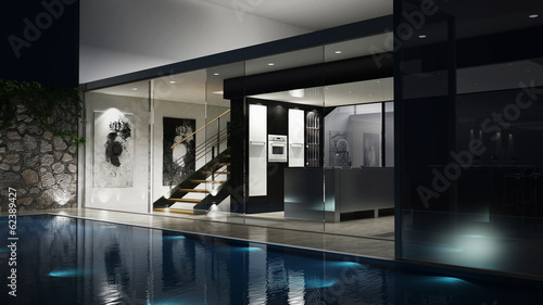 3D Luxus-Einfamilienhaus