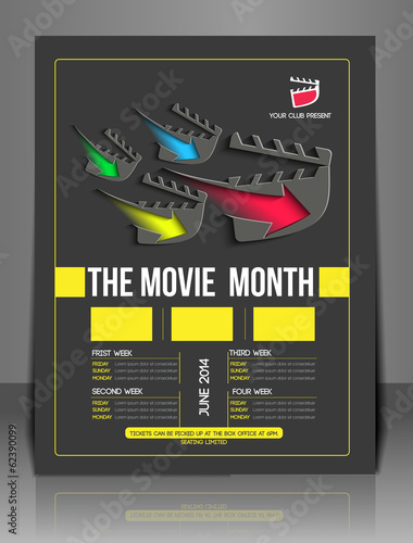 The Movie Month Front Flyer Template