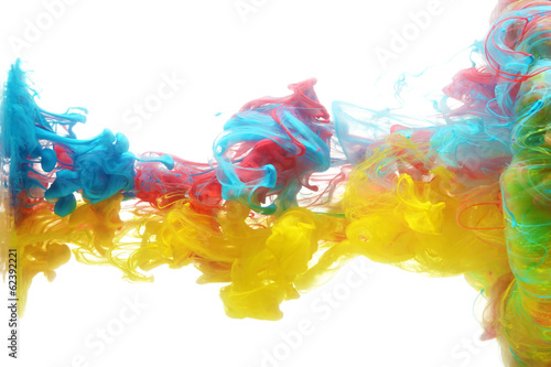 Colorful ink in water