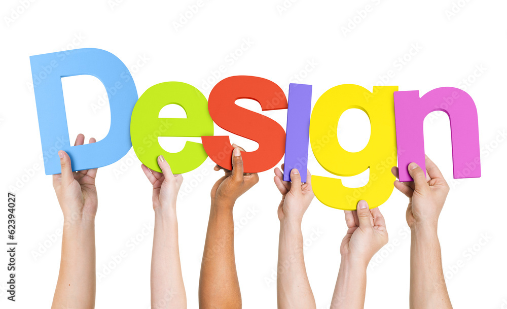 Multi-Ethnic Group of People Holding The Word Design Multi-Ethnic Group of People Holding The Word Design